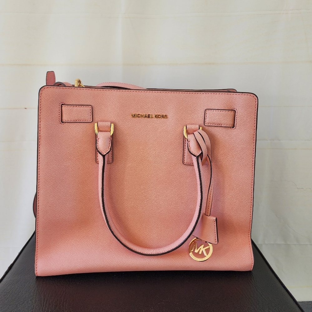 Michael Kors Pink Dillon Saffiano Leather Bag